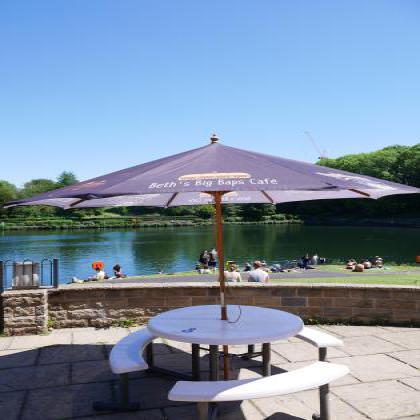 3m Round Wooden Parasol