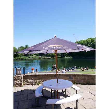3m Round Wooden Eco Parasol
