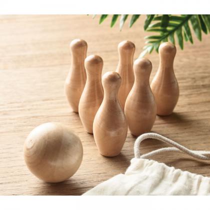 Bolito - Mini Pine Wood Bowling Set
