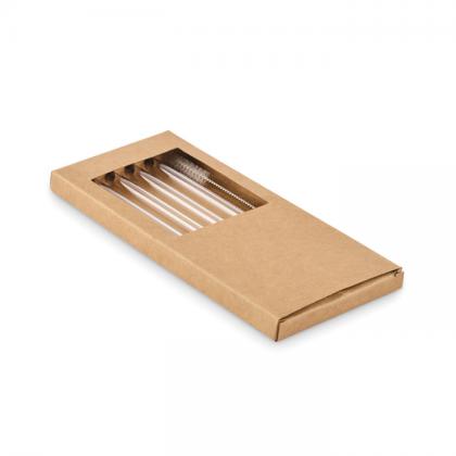 Glaw - 4 Reusable Glass Straws