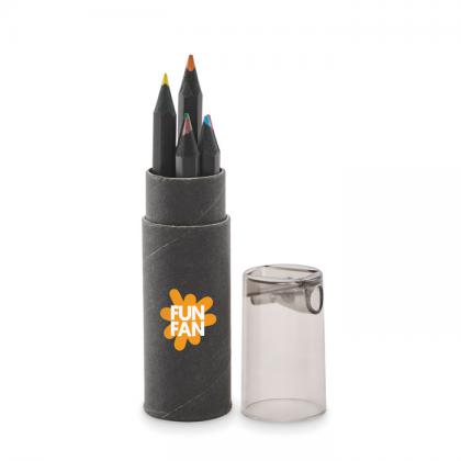Negro - 6 Black Colouring Pencils