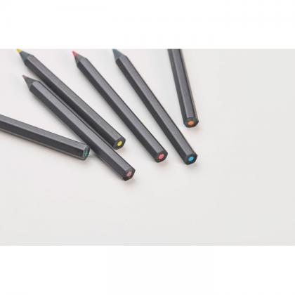 Negro - 6 Black Colouring Pencils