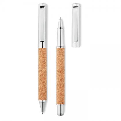 Quercus - Metal Ball Pen Set In Cork Quercus - Metal Ball Pen Set In Cork