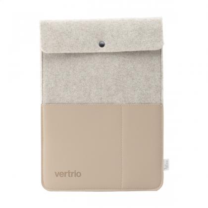 Recycled Felt & Apple Leather Laptop Sleeve Plus 16"