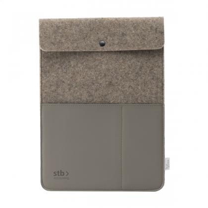 Recycled Felt & Apple Leather Laptop Sleeve Plus 16"