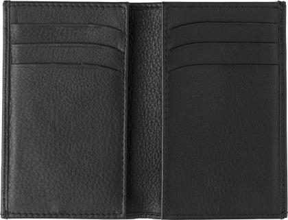 Split leather credit card wallet