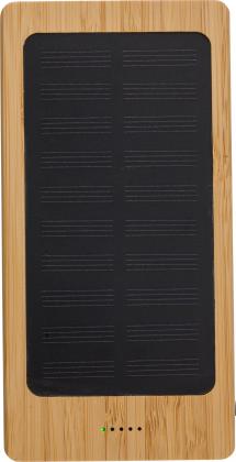 Bamboo solar power bank. (8000 mAh)
