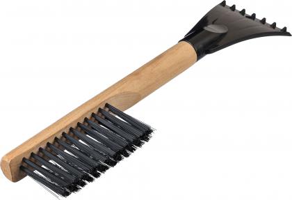 Ice scraper with brush