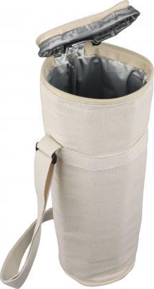 Recycled cotton cooler bag for one bottle