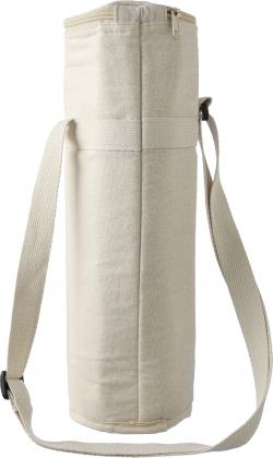 Recycled cotton cooler bag for one bottle