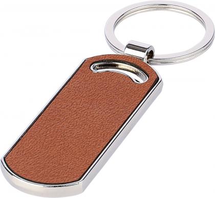 Recycled leather keychain
