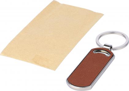 Recycled leather keychain