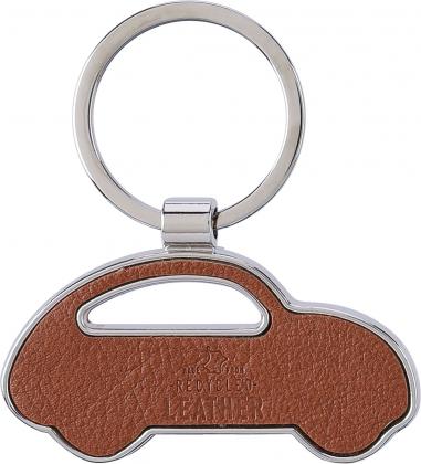 Recycled leather car keychain