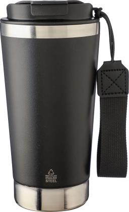 Recycled steel double walled travel mug (500ml)