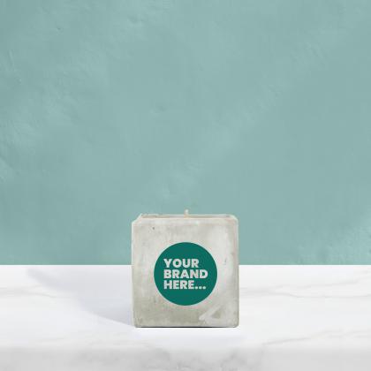 Handmade Vegan Candle in Marble Concrete Pot