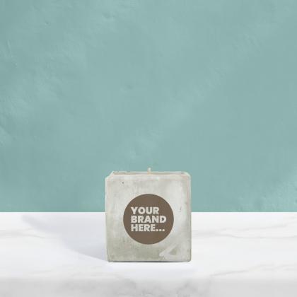 Handmade Vegan Candle in Marble Concrete Pot