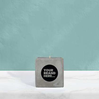 Handmade Vegan Candle in Grey Concrete Pot