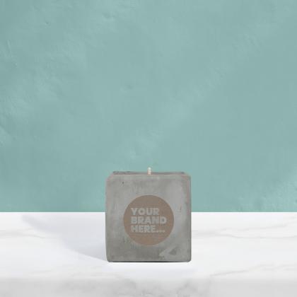 Handmade Vegan Candle in Grey Concrete Pot