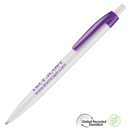 Supersaver Click GRS Recycled Plastic Ballpen - Purple