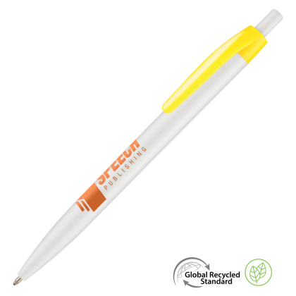 Supersaver Click GRS Recycled Plastic Ballpen - Yellow
