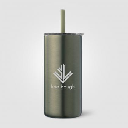 Borealis Recycled Stainless Steel Straw Tumbler - 475 ml