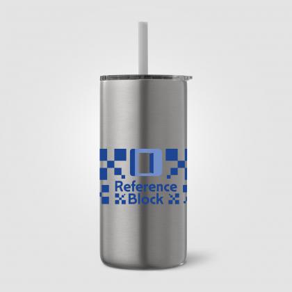Borealis Recycled Stainless Steel Straw Tumbler - 475 ml