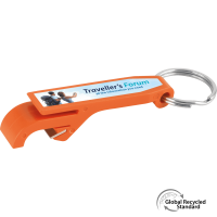 Keyring Bottle Opener GRS Recycled - Orange