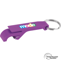 Keyring Bottle Opener GRS Recycled - Purple