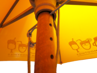 2.5m Round Wooden Parasol