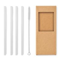 Glaw - 4 Reusable Glass Straws