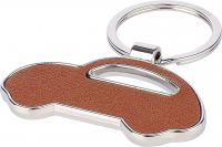 Recycled leather car keychain