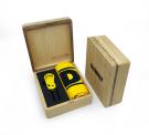 MINI HINGED MAGNETIC BAMBOO TOWEL AND FLIX PRO 2.0 GOLF PRESENTATION BOX