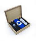 HINGED MAGNETIC BAMBOO GEO GOLF PRESENTATION BOX