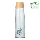 Chili Recycled Sodalime Glass Bottle with Bamboo Lid - 750ml