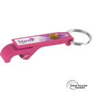 Keyring Bottle Opener GRS Recycled - Pink