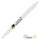 Supersaver Click GRS Recycled Plastic Ballpen - White