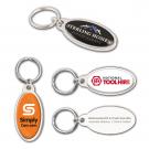 Silver Orbit Oval  keyring