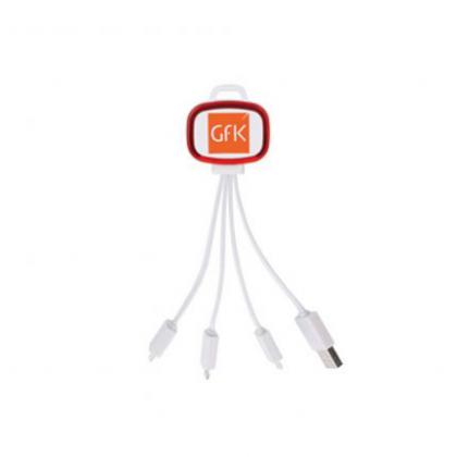 LED Charging Cable with Multiple Connectors