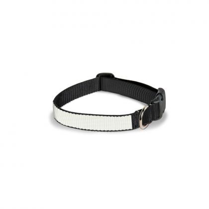 Pet Collar - Polyester Printed Panel - Black - Small - 30-50x2.5cm