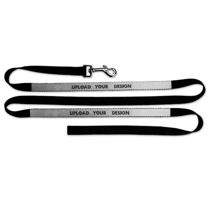 Pet Lead - Polyester Printed Panels - Black- 120cm x 2.5cm