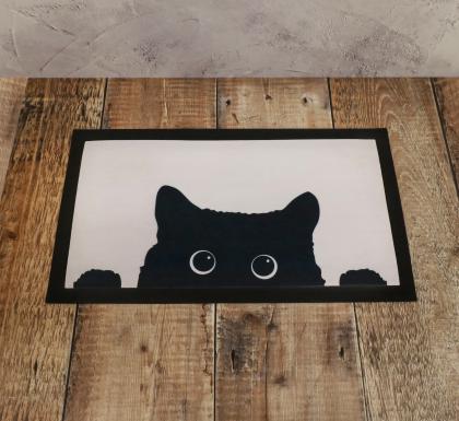 Pet Mat - Rubber - Single Sided - Black Boarder - 44x25cm
