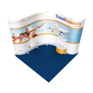 ISO frame Curve 3m x 3m Exhibition Stand