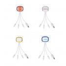 LED Charging Cable with Multiple Connectors