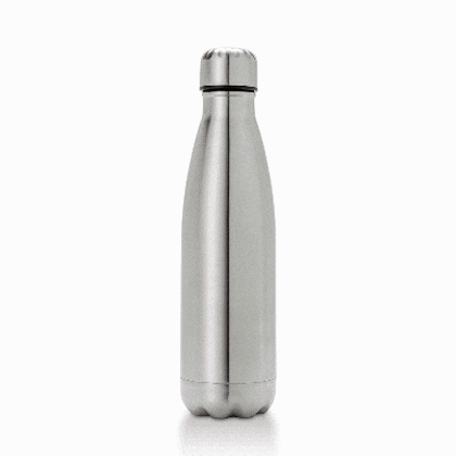Oasis recycled silver stainless steel insulated thermal bottle - 500ml