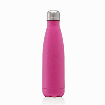 Oasis recycled rubine powder coated stainless steel, thermal insulated bottle - 500ml
