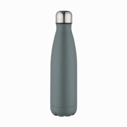 Oasis recycled khaki powder coated stainless steel, thermal insulated bottle - 500ml