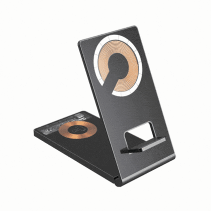 Roamer wireless folding charger phone with copper coils (AirPods)