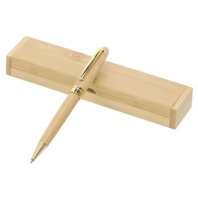 Bamboo ball pen in case