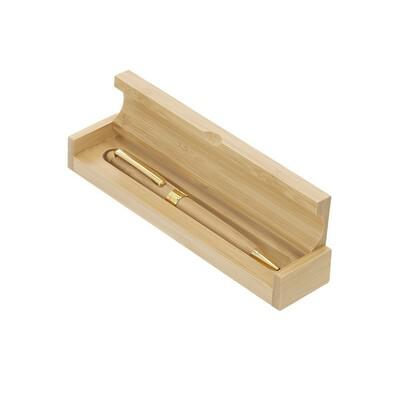 Bamboo ball pen in case
