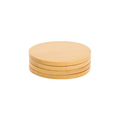 Bamboo cup coaster set, 4 pcs